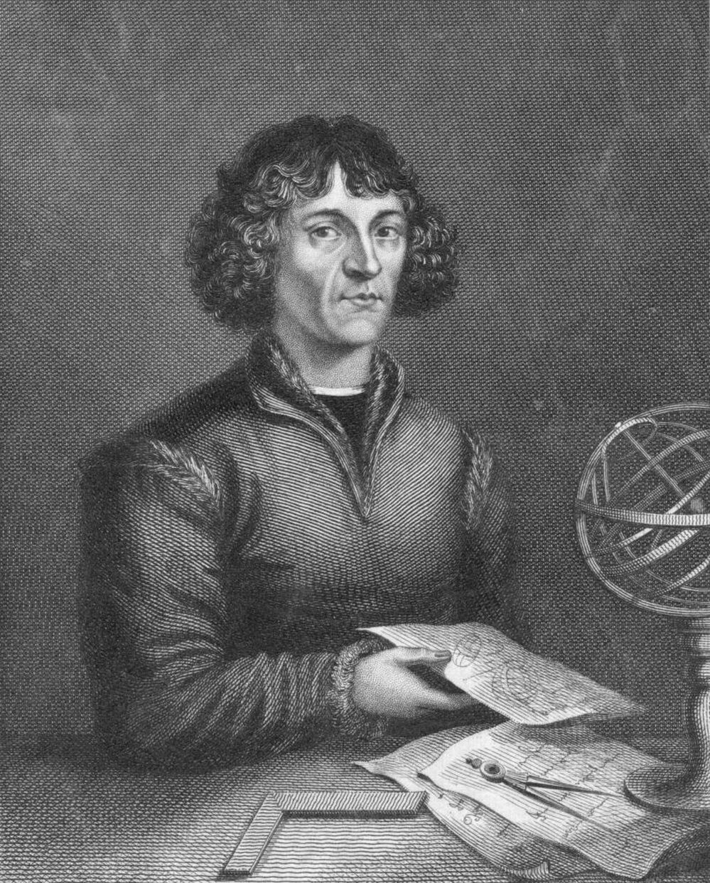 Nicolaus Copernicus made the astounding claim that Earth revolves around the sun, not the other way around. He's seen here circa 1515.