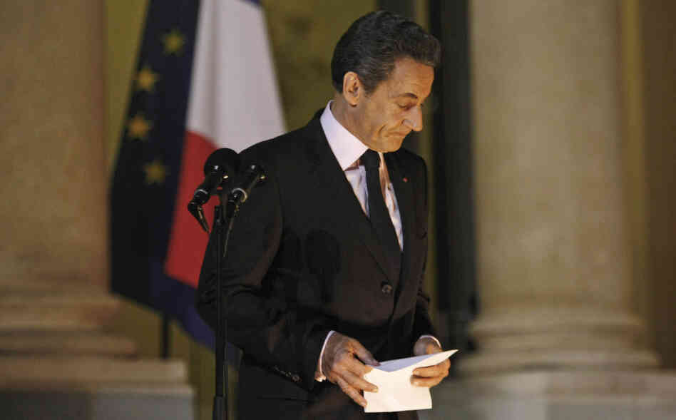 French President Nicolas Sarkozy defended the hard-fought European bailout plan for Greece as he spoke to the media Tuesday at the Elysee Palace in Paris. French President Nicolas Sarkozy defended the hard-fought European bailout plan for Greece as he spoke to the media Tuesday at the Elysee Palace in Paris.