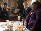 When A Plan Comes Together: Eddie Murphy (second from left) is a small-time hoodlum recruited by a gang of would-be thieves (Ben Stiller, left, Matthew Broderick, and Gabourey Sidibe) who aim to steal back their life savings from a Wall Street swindler. When A Plan Comes Together: Eddie Murphy (second from left) is a small-time hoodlum recruited by a gang of would-be thieves (Ben Stiller, left, Matthew Broderick, and Gabourey Sidibe) who aim to steal back their life savings from a Wall Street swindler.