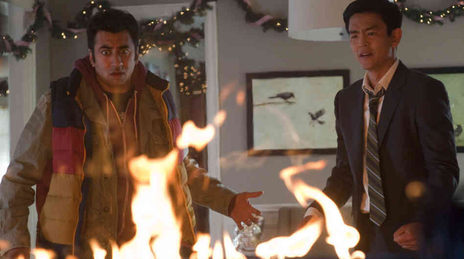Un Flambeau: When Kumar (Kal Penn) accidentally torches a Christmas tree, he and Harold (John Cho) set out to replace it — and run into a few snags Un Flambeau: When Kumar (Kal Penn) accidentally torches a Christmas tree, he and Harold (John Cho) set out to replace it — and run into a few snags