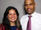 Gweneviere Mann with her boyfriend, Yasir Salem, visited StoryCorps in New York City, where the pair will be running their second marathon Sunday. Gweneviere Mann with her boyfriend, Yasir Salem, visited StoryCorps in New York City, where the pair will be running their second marathon Sunday.