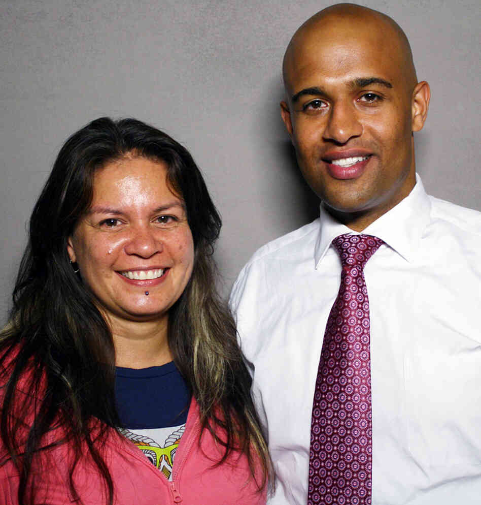 Gweneviere Mann with her boyfriend, Yasir Salem, visited StoryCorps in New York City, where the pair will be running their second marathon Sunday.