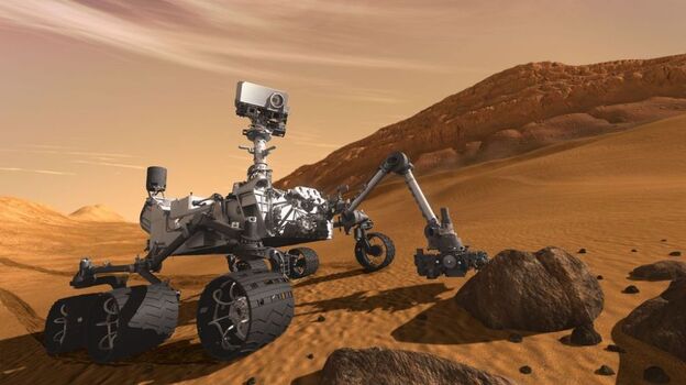 NASA's next Mars rover, Curiosity, seen in this artist's rendering, will use 8 pounds of plutonium-238 as its power supply. That's a significant portion of the remaining space fuel. NASA and the Department of Energy have offered to split the costs of producing the fuel, but Congress has so far opposed that arrangement. NASA's next Mars rover, Curiosity, seen in this artist's rendering, will use 8 pounds of plutonium-238 as its power supply. That's a significant portion of the remaining space fuel. NASA and the Department of Energy have offered to split the costs of producing the fuel, but Congress has so far opposed that arrangement.
