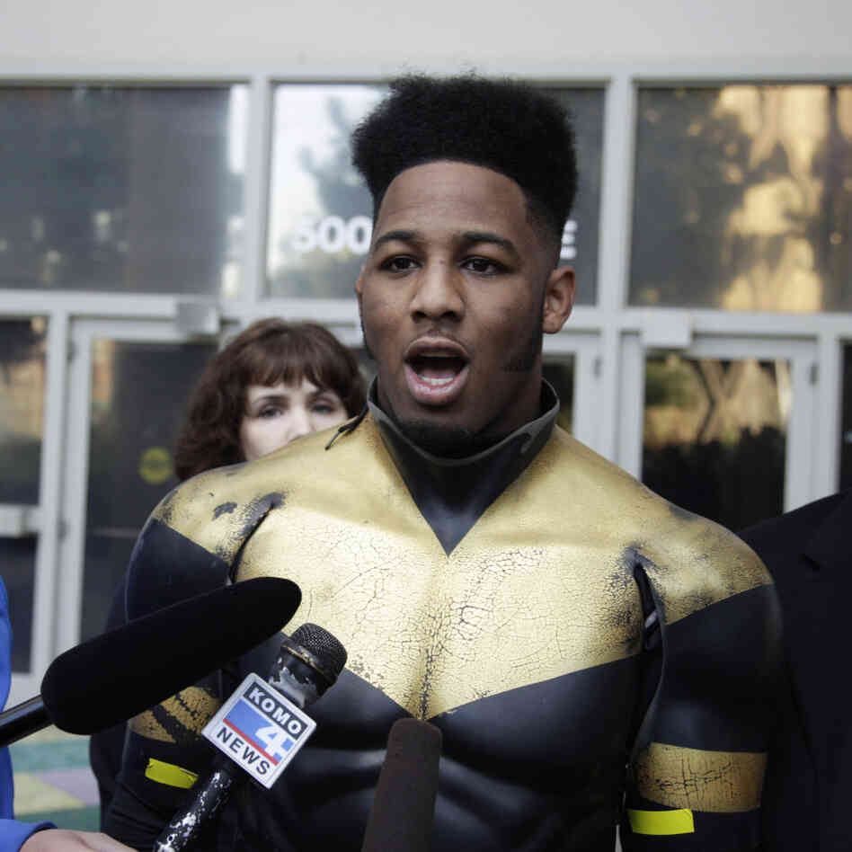 Benjamin Fodor, a.k.a. Phoenix Jones, unmasked.