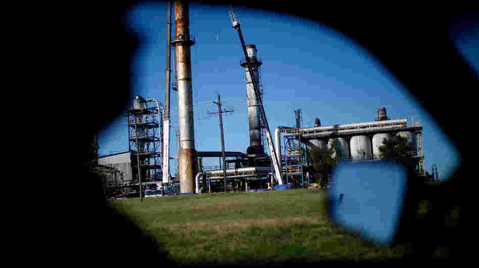 The Continental Carbon plant sits on the southern outskirts of Ponca City, Okla. Residents blamed the plant, which produces a black dust known as carbon black, for polluting their city.