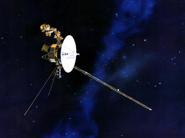 NASA's Voyager spacecraft, seen in this artist's rendering, runs on plutonium-238. It's the farthest man-made object from Earth NASA has ever sent out. 