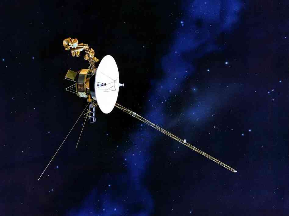 NASA's Voyager spacecraft, seen in this artist's rendering, runs on plutonium-238. It's the farthest man-made object from Earth NASA has ever sent out. 