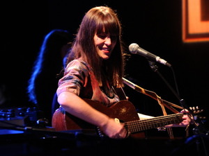 Feist performs at the World Cafe 20th-anniversary concert.