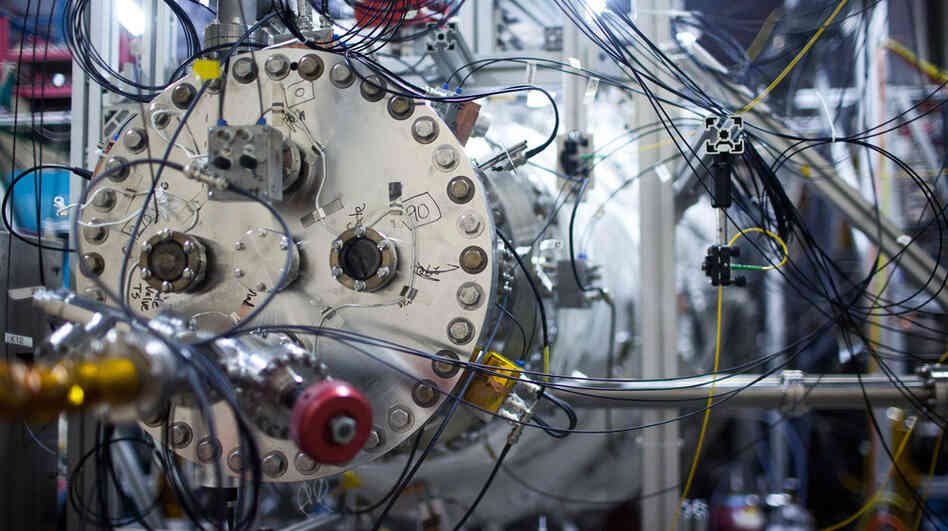 A section of the fusion machine being tested at General Fusion's facility outside of Vancouver, British Columbia. General Fusion is hoping to implement a long-shot strategy that could produce fusion energy in the next few years. A section of the fusion machine being tested at General Fusion's facility outside of Vancouver, British Columbia. General Fusion is hoping to implement a long-shot strategy that could produce fusion energy in the next few years.