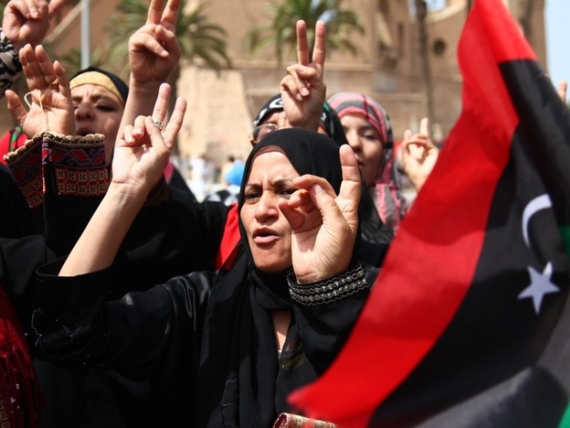 Libyan women at an Eid al-Fitr service in Tripoli in September. Many women played important roles in the rise against Moammar Gadhafi's regime.