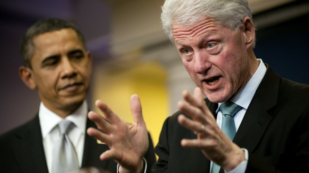 Former President Clinton and President Obama at the White House; December 10, 2010.