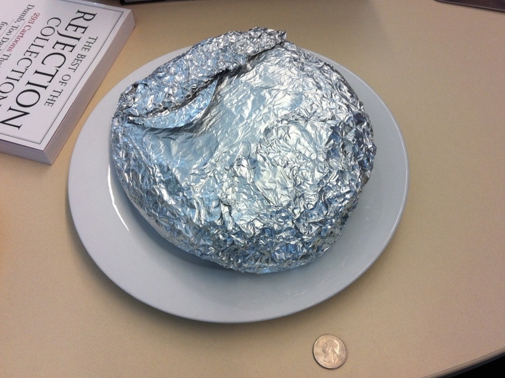 In case you needed to know how small a quarter is, here's one side-by-side with the Shooter's Sandwich. 
