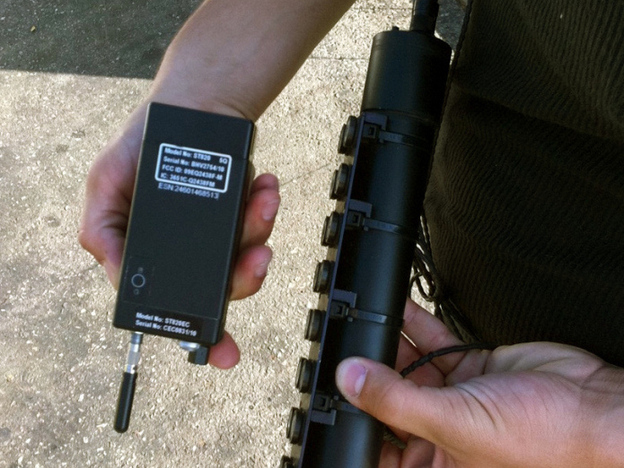 The Supreme Court heard arguments in a case about whether GPS monitoring devices like this one may be affixed to suspects' cars without a warrant from a judge. 