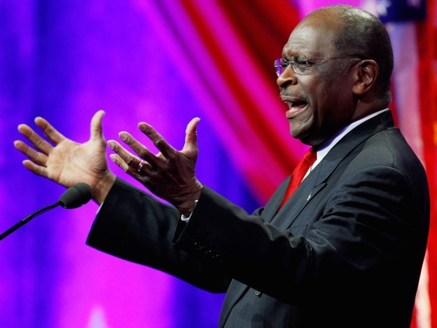  Republican presidential candidate and former Godfather's Pizza CEO Herman Cain addresses the Defending the American Dream Summit on Nov. 4 in Washington, D.C. 