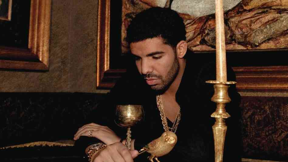 Drake, brooding, on the cover of Take Care.