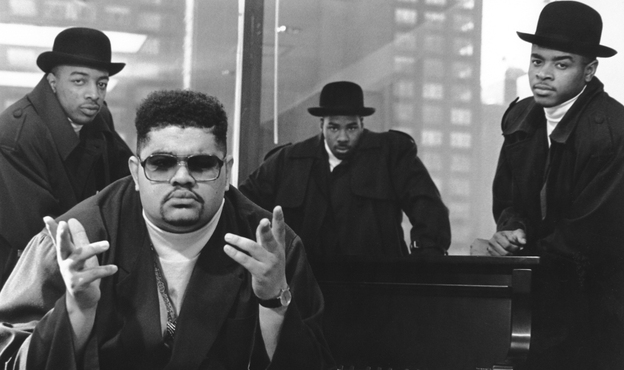 Heavy D (second from left) and The Boyz, circa 1990.