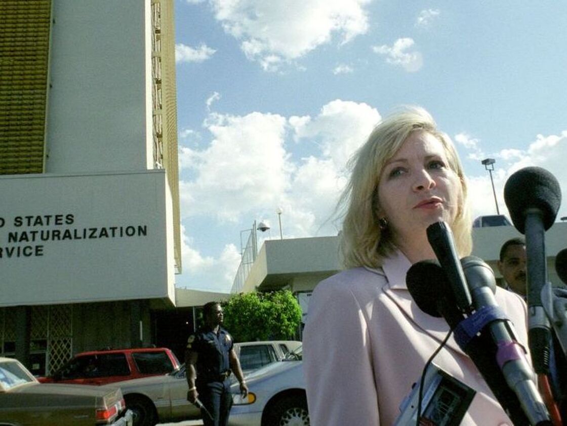Cain accuser and longtime government employee Karen Kraushaar once worked as a spokesperson for the Immigration And Naturalization. She offered a statement after meeting with the Miami family of Elian Gonzalez in March of 2000. 