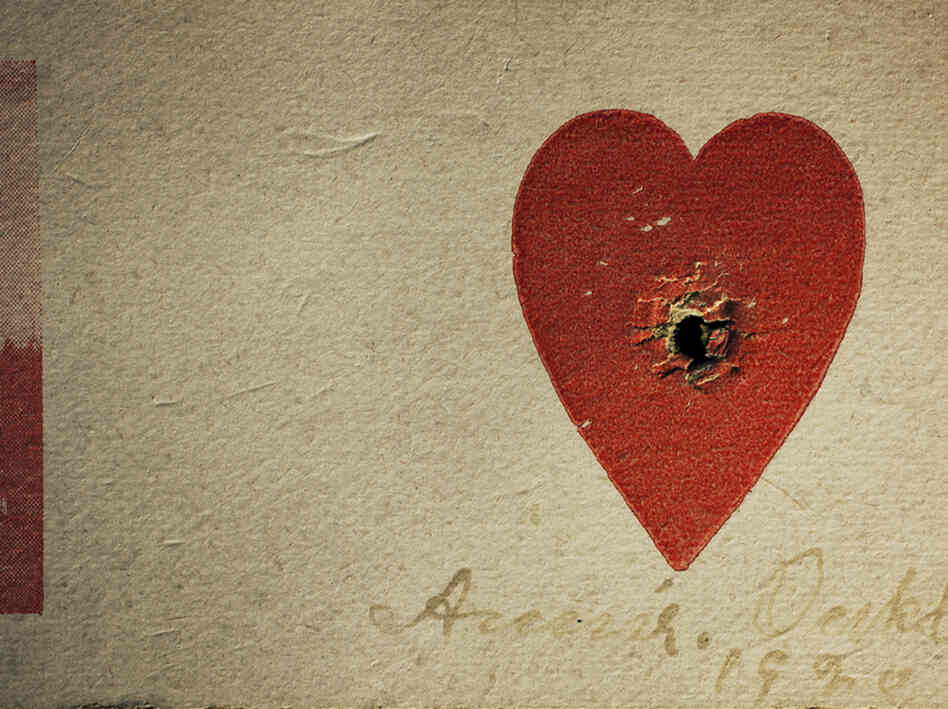 Annie Oakley was known to demonstrate her marksmanship by shooting through the center of a small heart on a card. See more photos from Annie Leibovitz's new book on NPR's Picture Show blog.