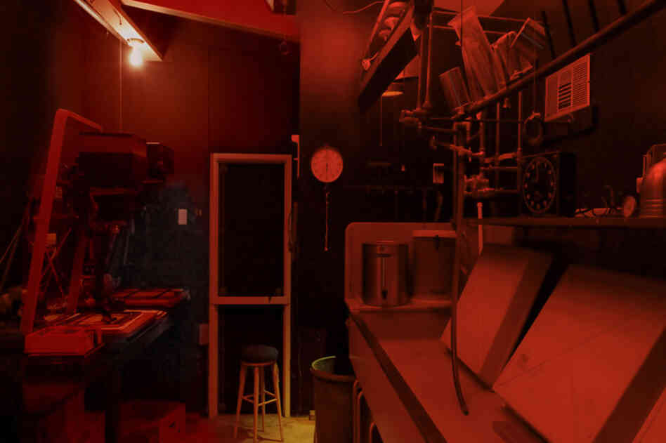 The darkroom at Ansel Adams' home in Carmel, Calif., now owned by his son.