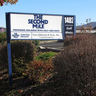 A sign for The Second Mile charity is seen outside the organization's headquarters in State College, Pa., on Saturday Nov. 2, 2011.