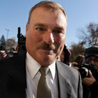 Penn State university vice president Gary Schultz walks into the Magisterial District Court to be arraigned on charges of perjury and failure to report under Pennsylvania's child protective services law on Nov. 7, 2011 in Harrisburg, Pa.