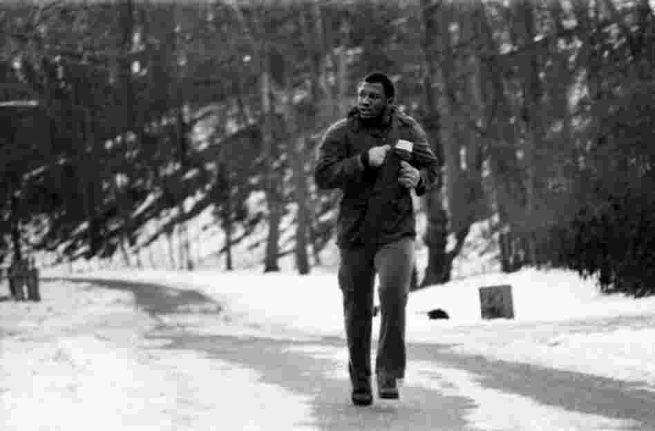 "When I see this picture of Joe running by himself," Shearer says now, all these years later, "the one thing that strikes me, maybe even more than when I was making these photos, is the memory of his discipline."