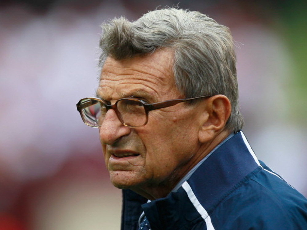 Penn State football coach Joe Paterno.