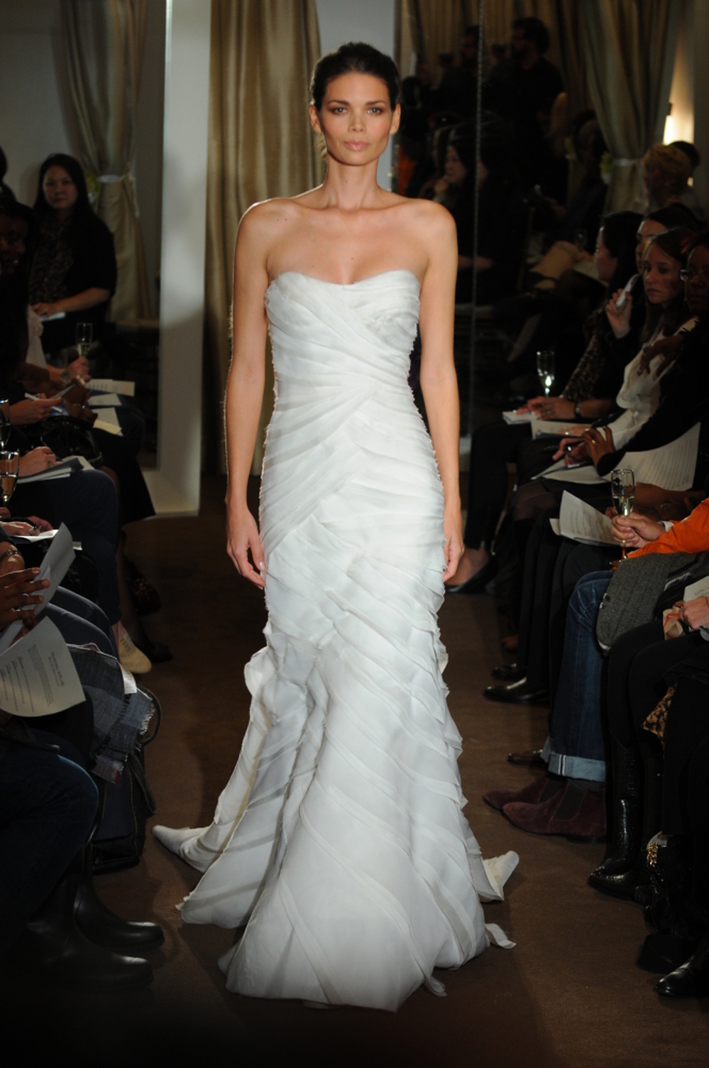 One of Kevan Hall's latest bridal gowns.
