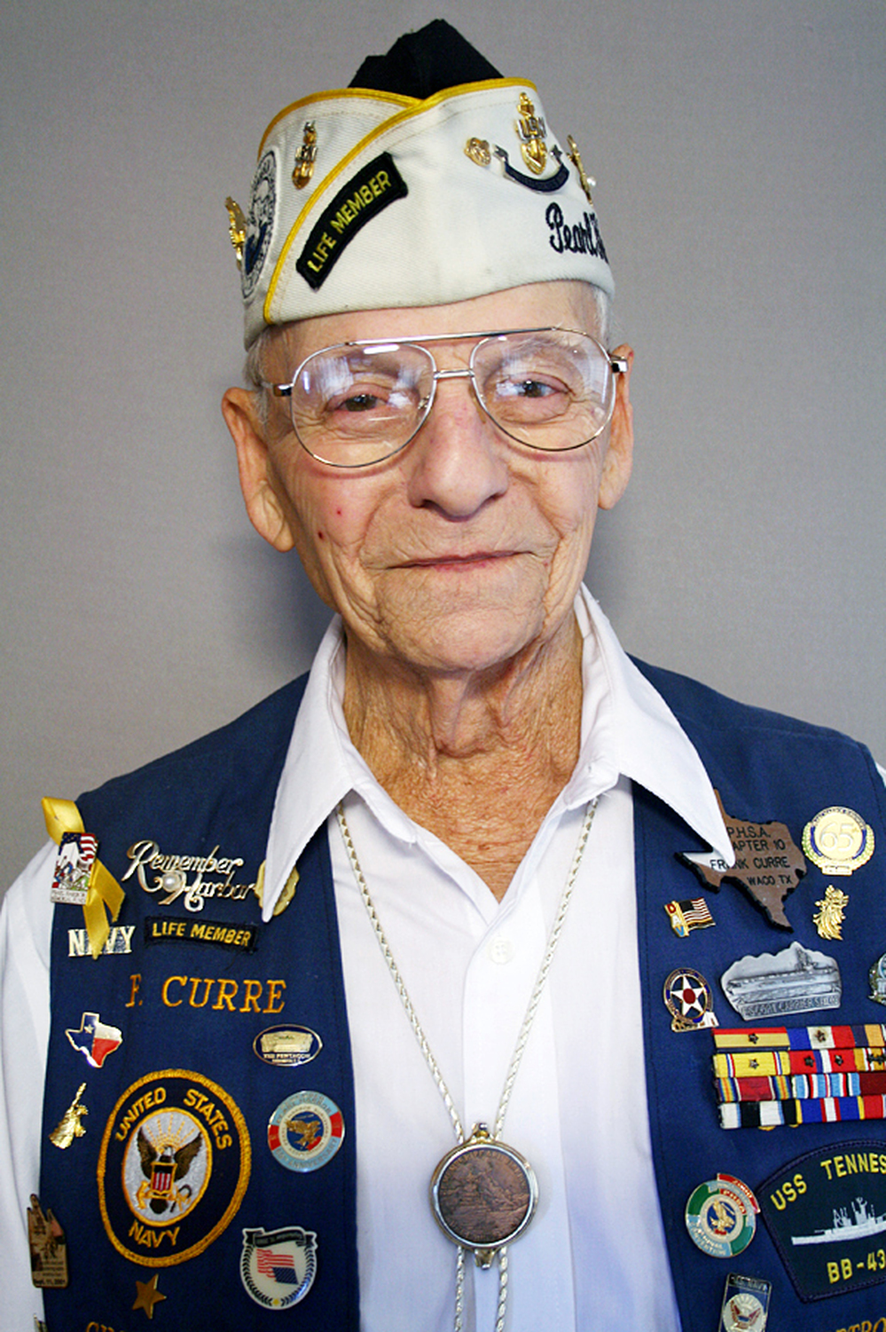Pearl Harbor survivor Frank Curre, 88, visited StoryCorps in Waco, Texas.