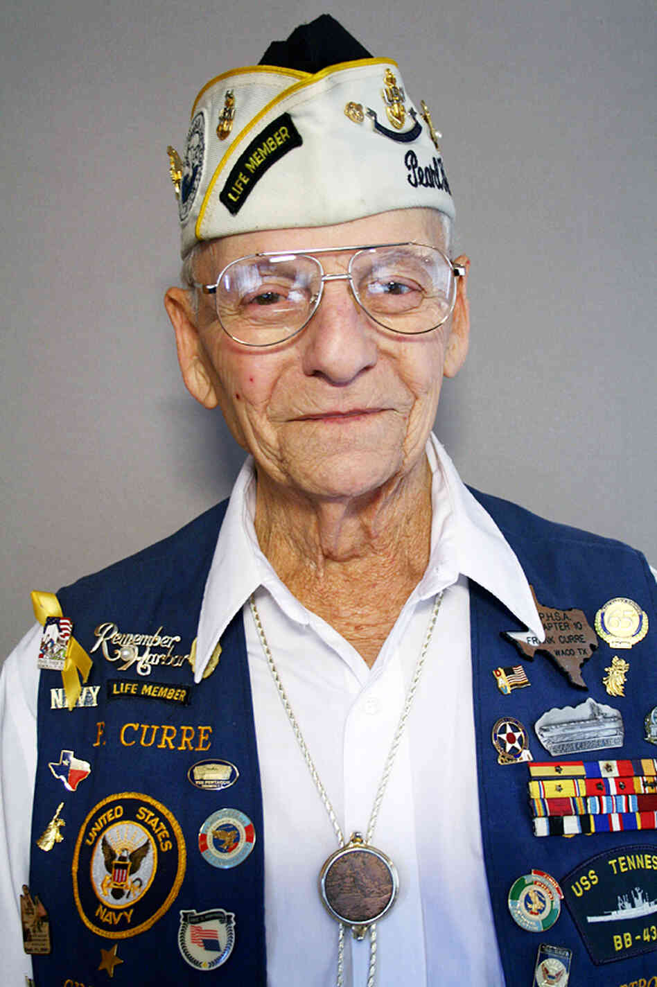 Pearl Harbor survivor Frank Curre, 88, visited StoryCorps in Waco, Texas.