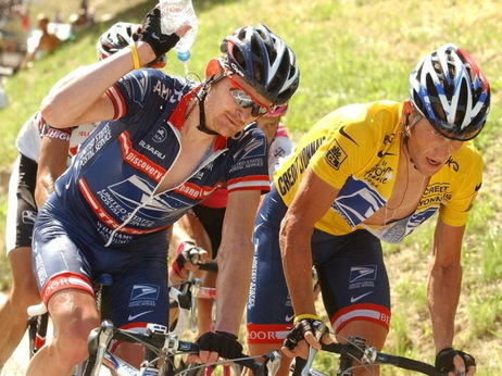 Floyd Landis, left, and then-teammate Lance Armstrong during the 2004 Tour de France. Floyd Landis, left, and then-teammate Lance Armstrong during the 2004 Tour de France.