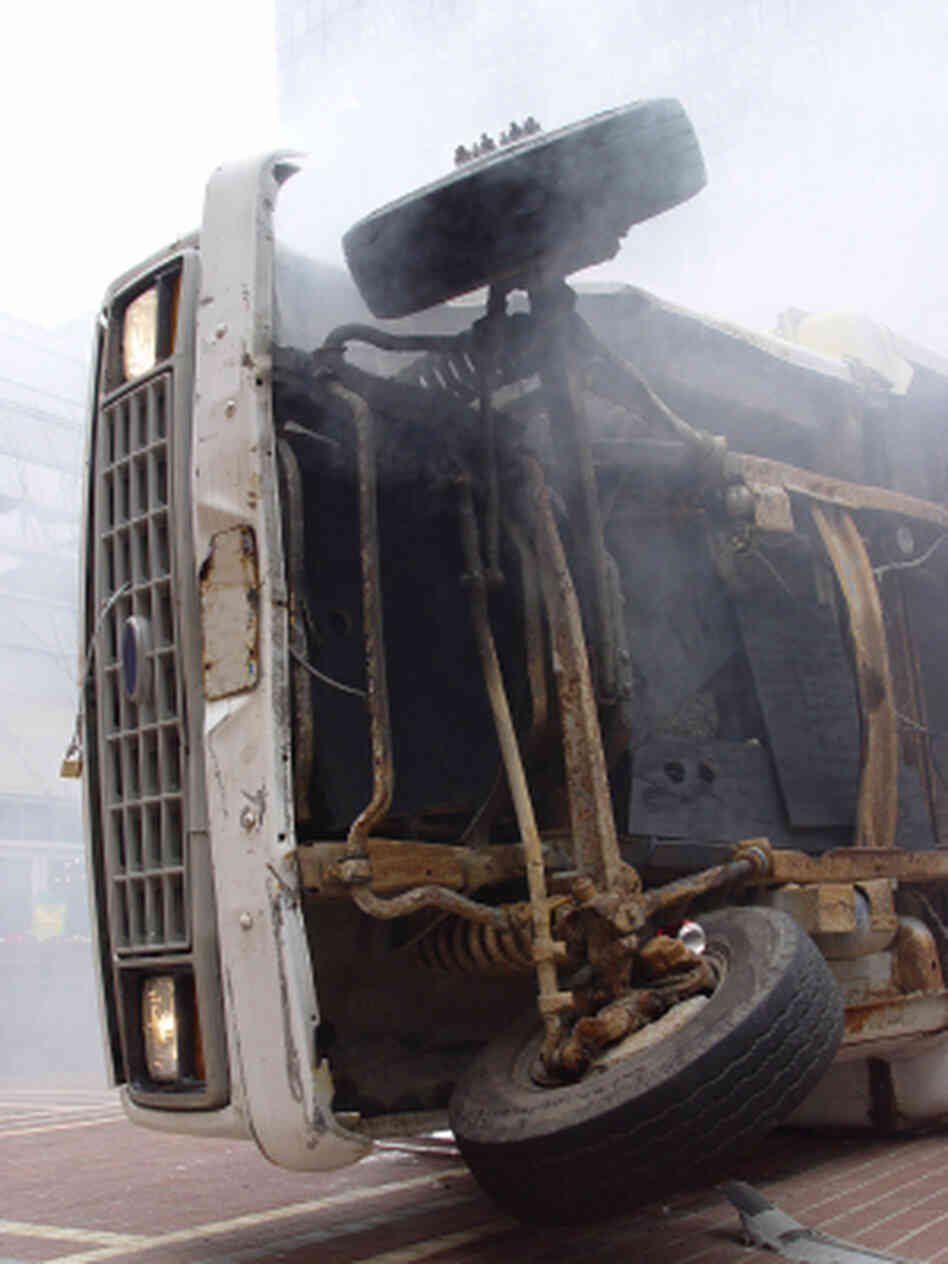 overturned truck