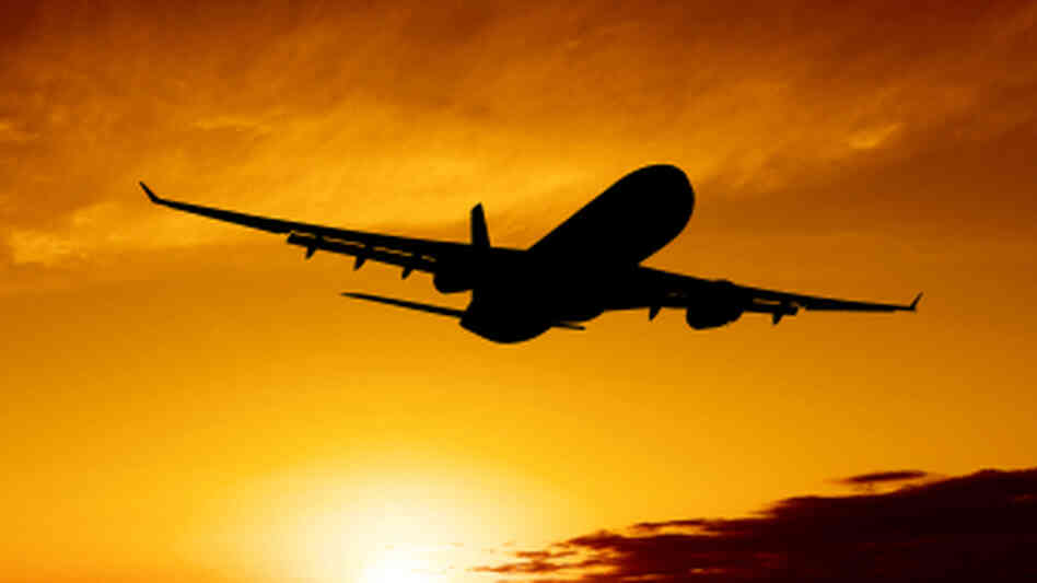 airplane in sunset airplane in sunset