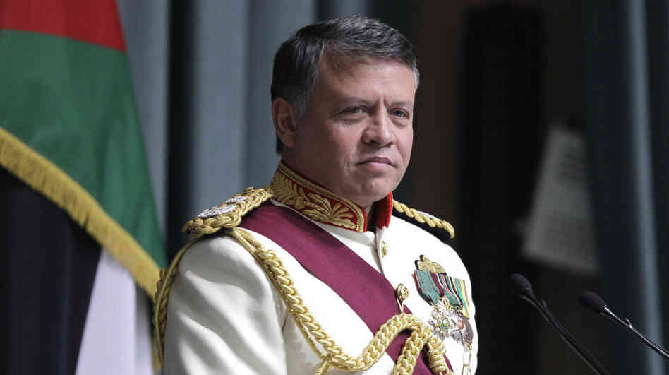 Jordan's King Abdullah II prepares to address parliament on Oct. 26. Like other Arab monarchs, the king has introduced limited changes in response to the uprisings in the Arab world this year.
