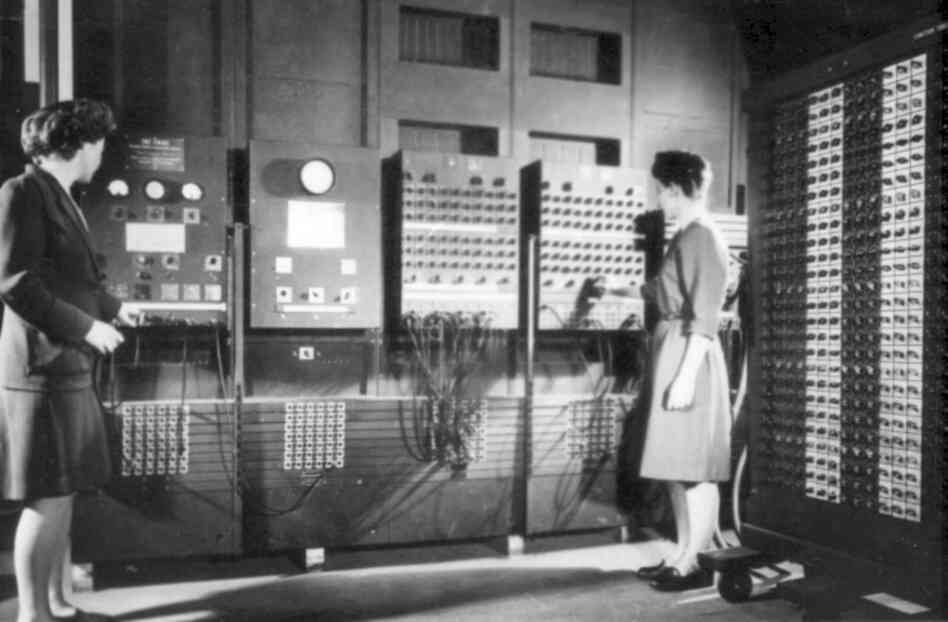 Fran Bilas Spence (left) and Jean Jennings Bartik are among a group of six female programmers inducted into the Women in Technologies Hall of Fame for their work on the ENIAC, an early computer built in 1946. The women had backgrounds in math, but their job also required physically managing over 3,000 switches to route the data. Many went on to develop computer storage capabilities and programm...