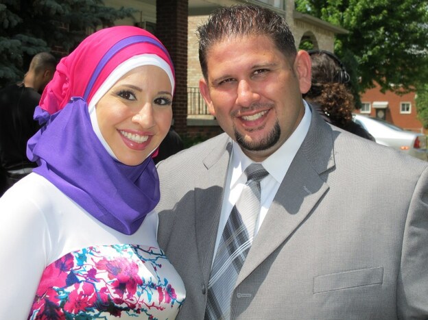 Sister and brother Suehaila and Bilal at the marriage of their sister Shadia to her new husband Jeff, on the premiere episode of TLC's unscripted series All-American Muslim.