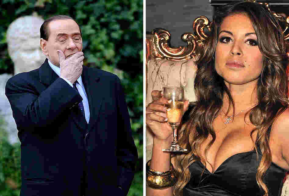 This composite image shows Berlusconi at Villa Madama in Rome and Moroccan Karima El Mahroug in a nightclub. Italian prosecutors allege Berlusconi paid to have sex with Mahroug when she was underage. 