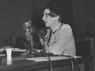 Ayn Rand testifying before the House Un-American Activities Committee, Oct. 20, 1947. Ayn Rand testifying before the House Un-American Activities Committee, Oct. 20, 1947.