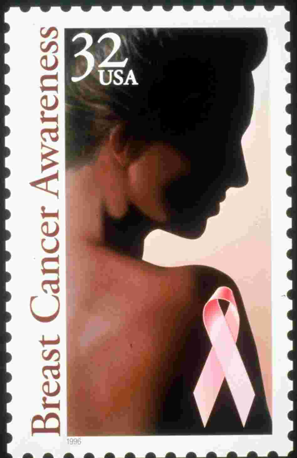 The U.S. Postal stamp for breast cancer awareness was released in Dec. 1995. 