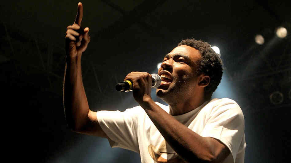 Donald Glover onstage as Childish Gambino at Bonnaroo this summer.