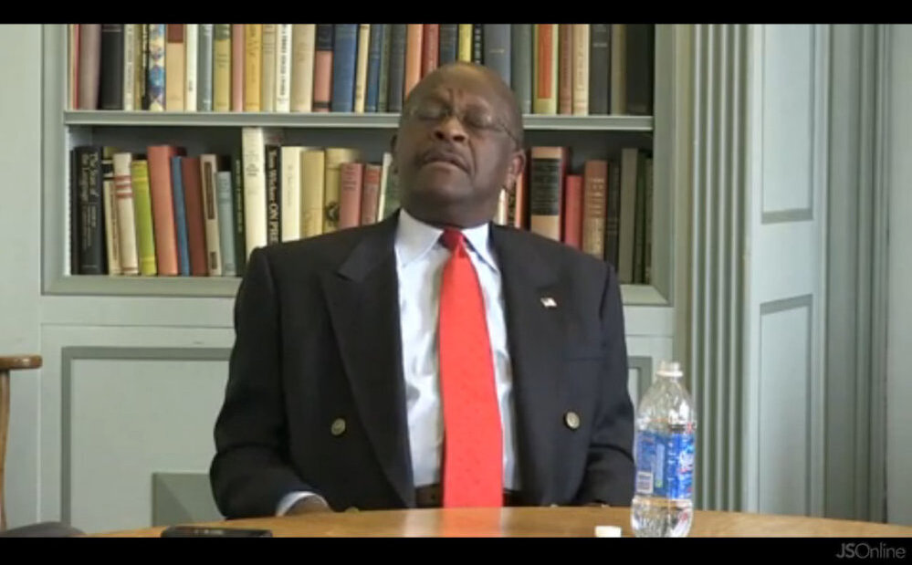 Herman Cain searches for a Libya answer.