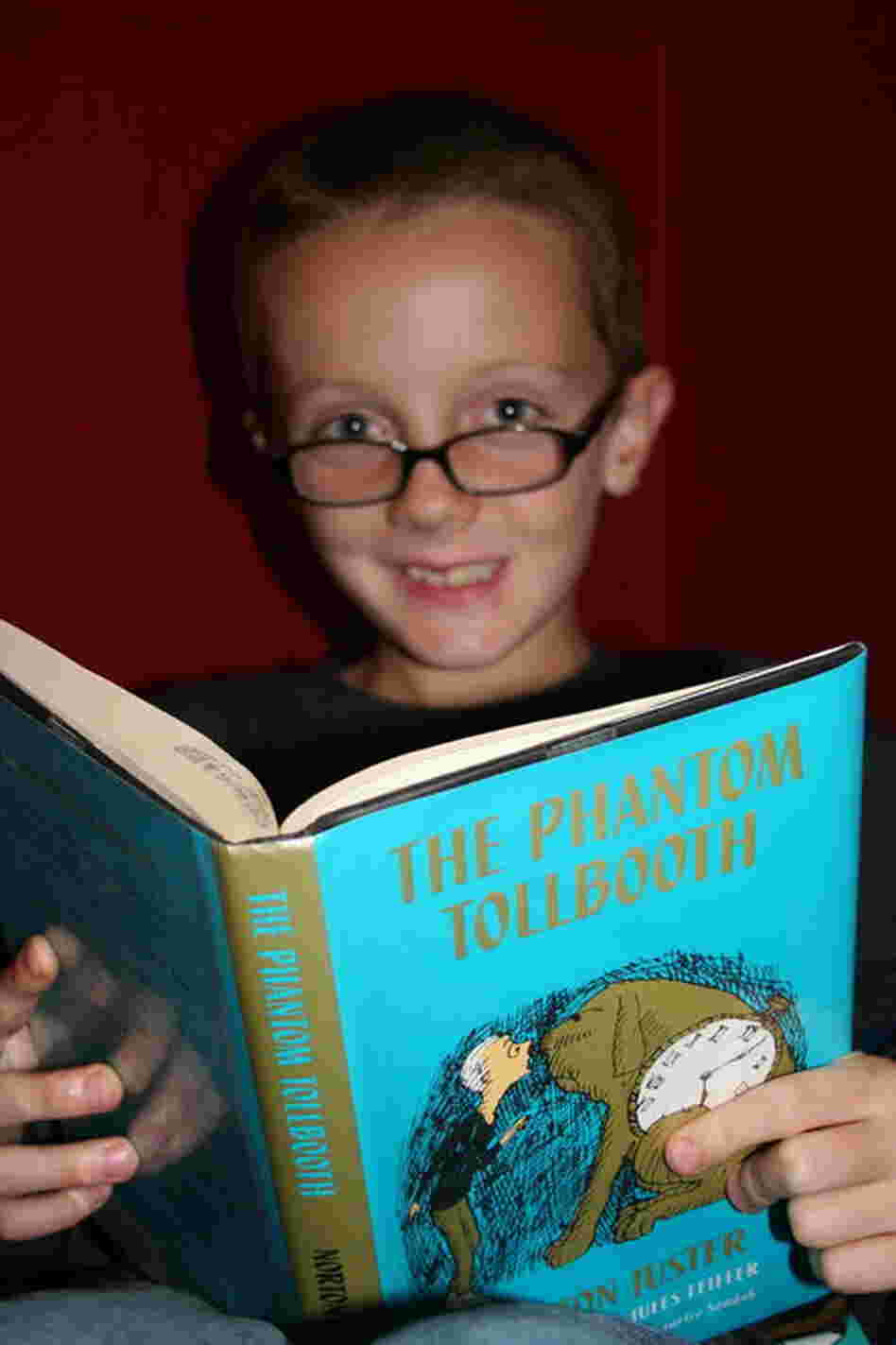 Jack Stuart, 8, of Wauwatosa, Wis., is a second-generation Phantom Tollbooth reader. "I loved it as a kid, and thought he would love it too," says his mother, Heather Stuart. Jack's favorite character is the Spelling Bee, and he says he likes the book because it's an adventure.