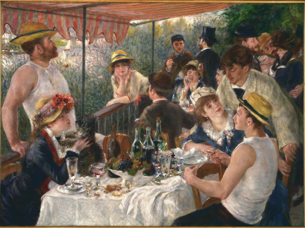 "Luncheon of the Boating Party" painted in 1881 by Pierre-Auguste Renoir