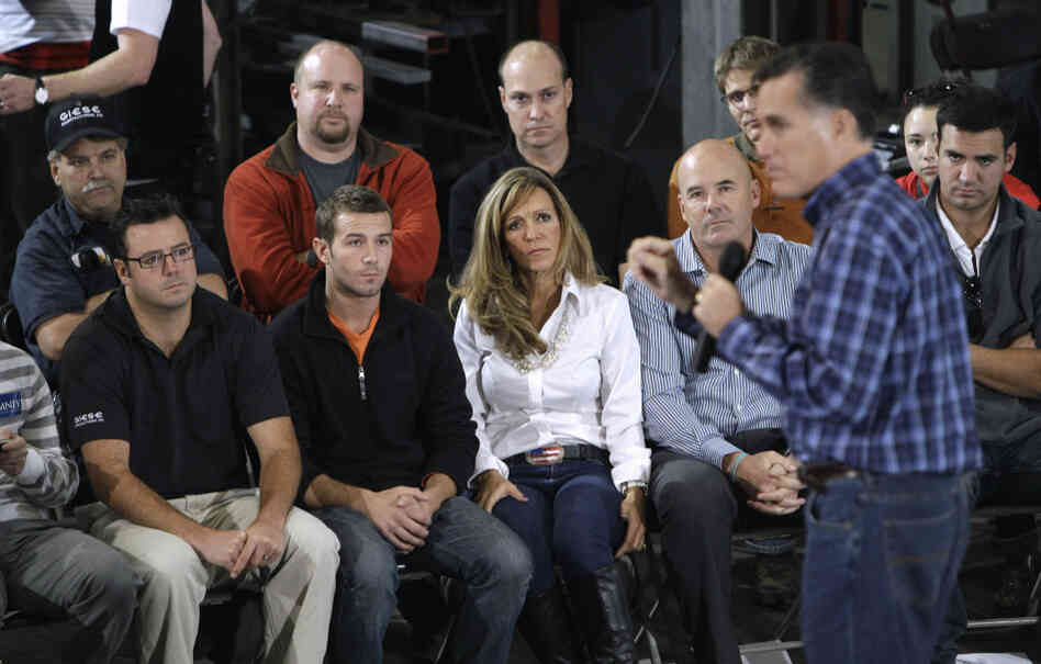 Republican presidential candidate Mitt Romney spoke to a crowd at Giese Manufacturing last week in Dubuque, Iowa. The former Massachusetts governor will head back to the state next week — his fifth public visit to the state all year. Republican presidential candidate Mitt Romney spoke to a crowd at Giese Manufacturing last week in Dubuque, Iowa. The former Massachusetts governor will head back to the state next week — his fifth public visit to the state all year.