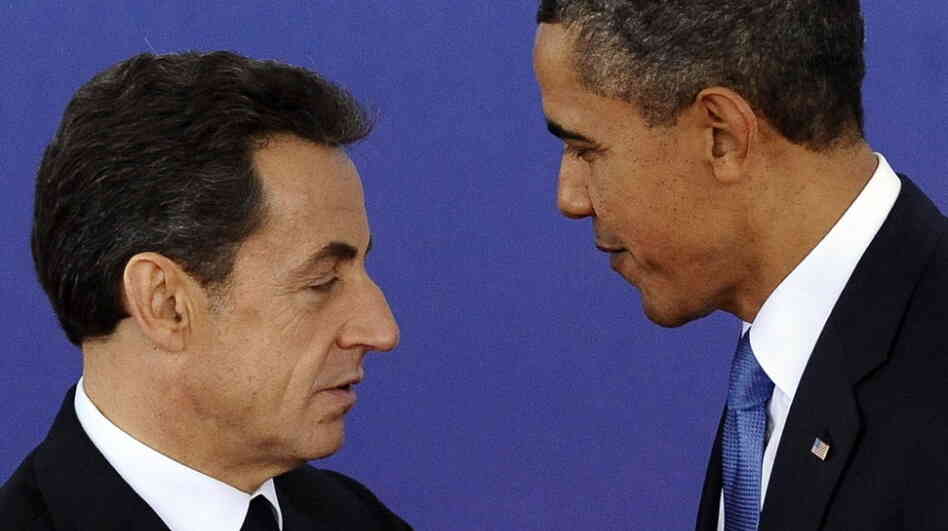 President Obama, right, and French President Nicolas Sarkozy last Thursday in Cannes, France. 