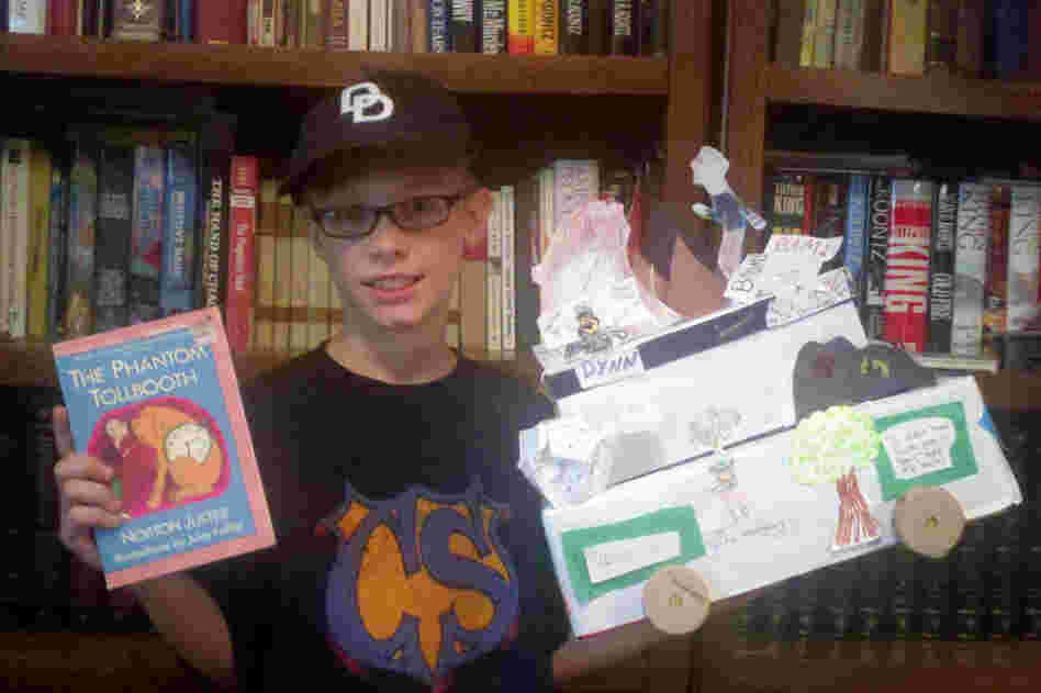 Thomas Bedell, 9, of Milford, Pa., read The Phantom Tolbooth last year and made a float about the book for his school reading parade. He says he's curious to know how author Norton Juster came up with the creative character names.
