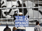 A Penn State alum holds a sign at this past Saturday's NCAA college football game in State College, Pa. In our first hour, we will talk about the victims of childhood sexual abuse, and the options that are available to help them. A Penn State alum holds a sign at this past Saturday's NCAA college football game in State College, Pa. In our first hour, we will talk about the victims of childhood sexual abuse, and the options that are available to help them.