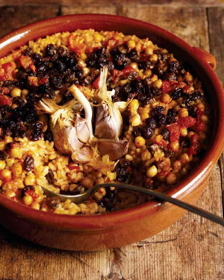 'Baked Rice with Currants and Chickpeas' 'Baked Rice with Currants and Chickpeas'