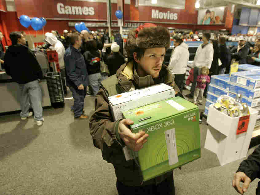 Black Friday shopper. Black Friday shopper.