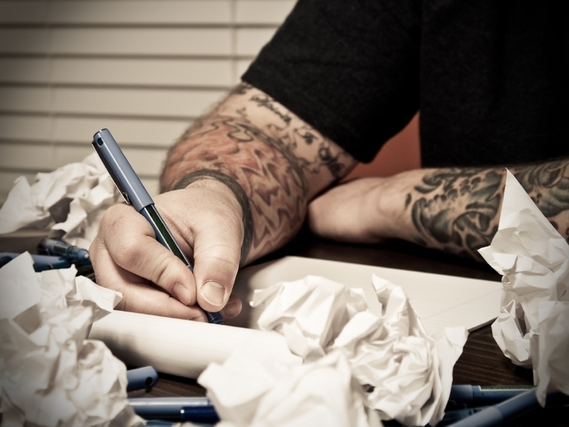 Tattooed writer